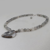 Green Amethyst & Tourmalated Quartz Beads Nacklaces