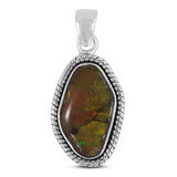 Ammolite Silver Pendant