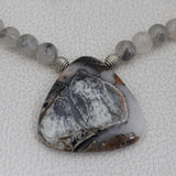 Green Amethyst & Tourmalated Quartz Beads Nacklaces