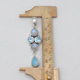Rainbow Moonstone Silver Pendants