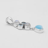 Rainbow Moonstone Silver Pendants
