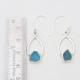 925 Sterling Silver Malachite Fiber Earrings