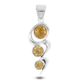 925 Sterling Silver Citrine Pendant