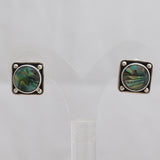 Abalone Shell Silver Earrings