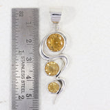 925 Sterling Silver Citrine Pendant