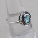 Blue Topaz Silver Ring