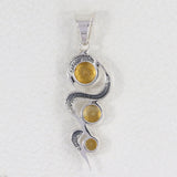 Yellow Citrine Sterling Silver Pendant