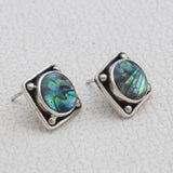 Abalone Shell Silver Earrings