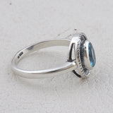 Blue Topaz Silver Ring