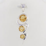 Yellow Citrine Sterling Silver Pendant