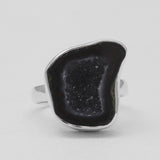 Coconut Druzy Silver Rings
