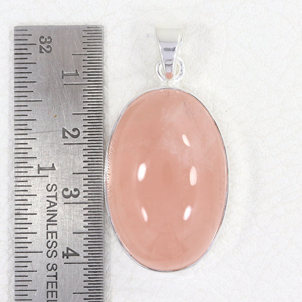 925 Sterling Silver Rose Quartz Pendants