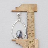 Dendritic Opal Silver Drop Pendants