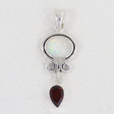 Ethiopian Opal Gemstone 925 Sterling Silver Pendant