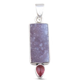 925 Sterling Silver Calcite drusy Pendant