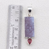 925 Sterling Silver Calcite drusy Pendant