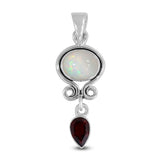 Ethiopian Opal Gemstone 925 Sterling Silver Pendant