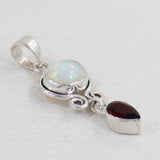 Ethiopian Opal Gemstone 925 Sterling Silver Pendant