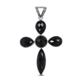 Black Onyx Gemstone 925 Sterling Silver Pendant