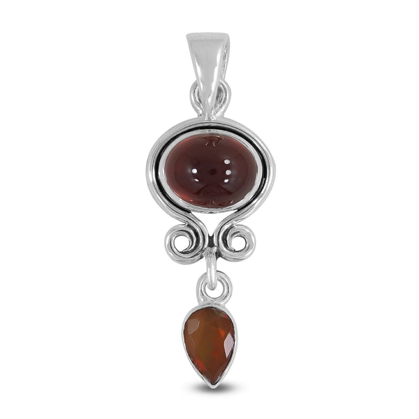 925 Sterling Silver Ethiopian Opal Pendant