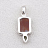 925 Sterling Silver Calcite drusy Pendant