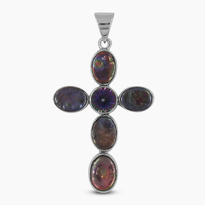 Natural Dark Gray Water Pearl Silver Pendants