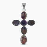 Natural Dark Gray Water Pearl Silver Pendants