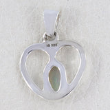 Ethiopian Opal Silver Designer Heart Pendant