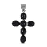 Black Star Gemstone 925 Sterling Silver Pendant