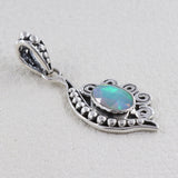 Natural Ethiopian Opal Silver Designer Pendant