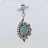 Natural Ethiopian Opal Silver Designer Pendant