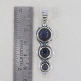 Three Stone Spectrolite Gemstone Pendant