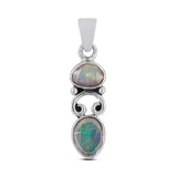 Natural Ethiopian Opal Silver Pendant