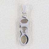 Natural Ethiopian Opal Silver Pendant