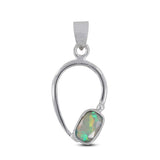 Handmade 925 Silver Ethiopian Opal Pendant