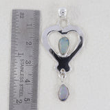 Herkimer Diamond Heart Shape Drop Pendant