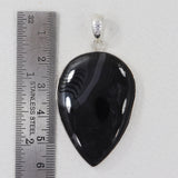 Psilomelane Gemstone Silver Pendant