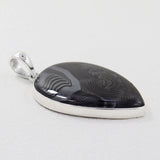 Psilomelane Gemstone Silver Pendant