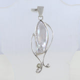 Fresh Water Pearl With Tourmaline Silver Designer Pendant