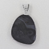 925 Sterling Silver Psilomelane Pendant