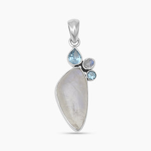 925 Sterling Silver Rainbow Moonstone Pendants