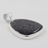 925 Sterling Silver Psilomelane Pendant