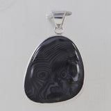 925 Sterling Silver Psilomelane Pendant