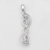 925 Sterling Silver Herkimer Quartz Pendants