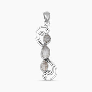925 Sterling Silver Herkimer Quartz Pendants