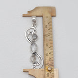 925 Sterling Silver Herkimer Quartz Pendants