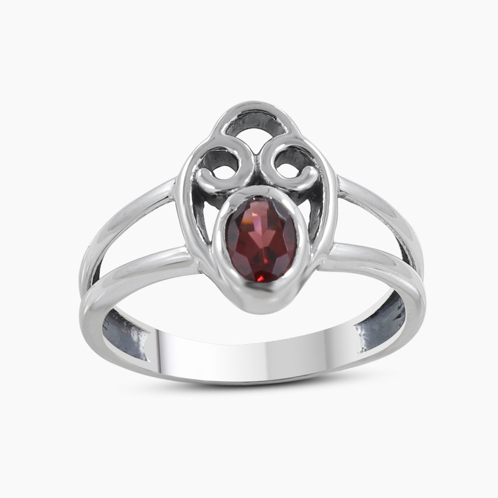 925 Sterling Silver Garnet Rings