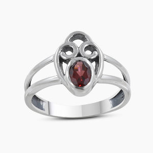 925 Sterling Silver Garnet Rings