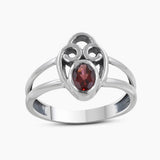 925 Sterling Silver Garnet Rings