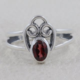 925 Starling Silver Garnet Ring